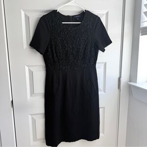 Lands’ End Black Lace Sheath Dress – Size 6 Elegant Graduation Guest Dress